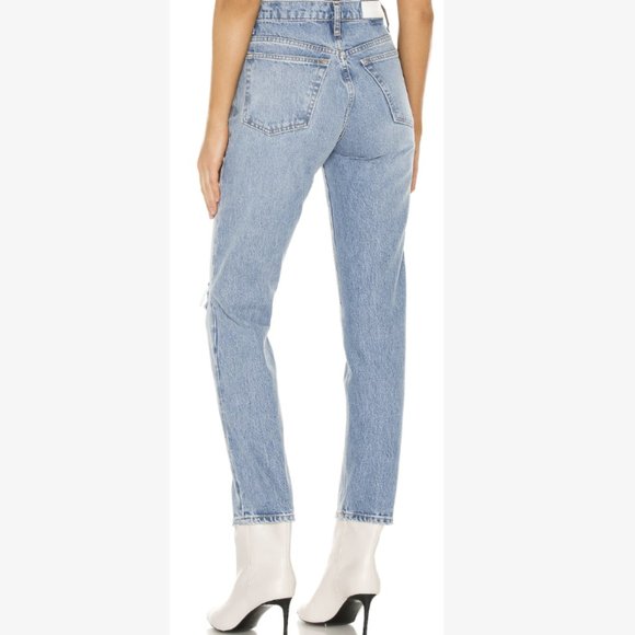 70s Straight Leg Jeans - Destroyed Sunfaded Indigo by Re/Done - Picture 2 of 6